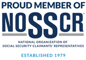 Proud Member Of NOSSCR | National Organization Of Social Security Claimant's Representatives | Established 1979